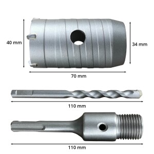 Bohrkrone Mauerwerk – Präzises Bohren in Ziegel und Beton Bohrkrone Mauerwerk 40 mm